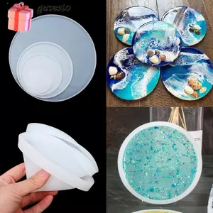 GAVESTO Coaster Khuôn Đất Sét Dụng Cụ Silicon Cốc Điên Chất Lỏng Nghệ Thuật Trang Sức Làm Khuôn