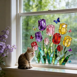 Bề mặt kính Tĩnh Kính Cửa sổ Trang trí bề mặt Phòng ngủ Phòng khách Nhãn dán trang trí bầu không khí
