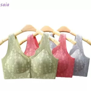 SAIA Tập Hợp Quần Lót, Khóa Trước Mỏng Nút Kích Thước Lớn Áo Ngực Điều Dưỡng Phía Trước, Chất Liệu Cotton Thiết Kế Chống Chảy xệ Thiết Kế Không Dây Quần Lót Mẹ Bà Bầu