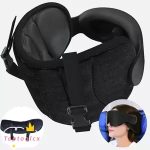 Gối du lịch TOPTOOLCX, Ngủ áp lực mắt không đường viền, Chất lượng cao Thoải mái có thể điều chỉnh 100% che mắt Máy bay