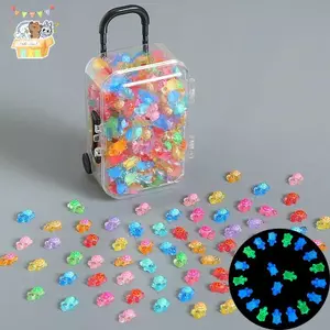 100 Chiếc Hoạt Hình 3D Dạ Quang Rùa DIY Dopamine Màu Mini Nhựa Động Vật Phát Sáng Đêm Thu Nhỏ Các Bức Tượng Nhỏ Trang Trí Vườn Cổ Tích ELWW