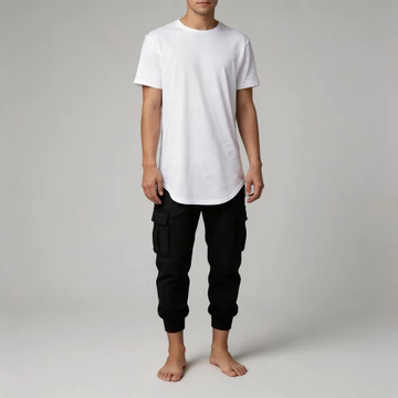 Cực Dài Dạo Phố Áo nam Hipster Hip Hop Bên Dây Kéo Áo Nam Tay Ngắn Áo nam Áo nam Homme Nam Quần Áo Áo Áo Tee Áo Sơ Mi