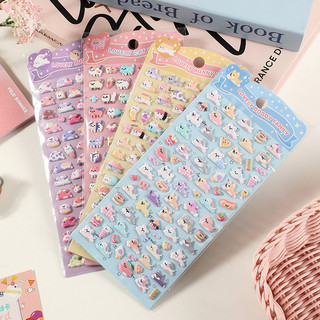 ENWEI 1 Cái [Dòng Phim Hoạt Hình Bong Bóng] Bánh Mì Động Vật Trái Cây Gấu Trúc Voi Phong Cách Dễ Thương Dán Cho Nhật Ký Người Lập Kế Hoạch Thêu Sò Văn Phòng Phẩm