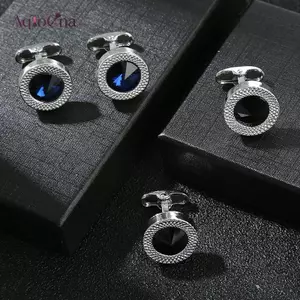 AqToCna Phong Cách Pháp Tròn Khuy Măng Sét Thời Trang Bộ Dành Cho Nam Nữ Tuxedo Áo Sơ Mi Studs Phù Hợp Với Kinh Doanh Tiệc Cưới AqToCna