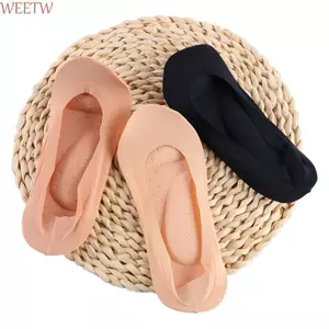 WEETW Tất Dép Massage Chân Mùa Hè Lụa Băng Có Miếng Gel Đế 3D Tất