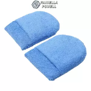 FANIELLAPOWELL 2 Miếng Bọt Biển Đánh Bóng Ô Tô, Miếng Bọt Biển Sáp Xe Hình Chữ U Mềm, Miếng Dán Xốp Microfiber Di Động Rửa Xe Xốp Dụng Cụ Chăm Sóc Chi Tiết Xe Ô Tô