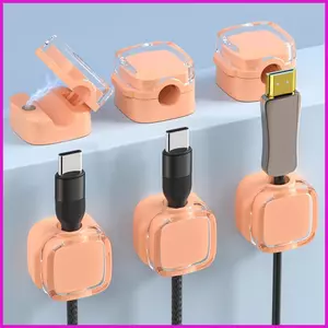 Kẹp cáp từ tính Dây tổ chức Cáp sạc Kẹp cáp 6X Cáp tổ chức Quản lý cáp dính lyuvn từ tính