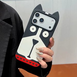 Love Cute Black White Dog iphone17 Apple 16 Thích hợp cho vỏ điện thoại 14 / 15pro max