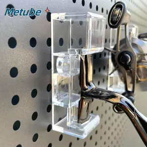 Dụng cụ sắp xếp cuộn dây câu METUBE, Chất liệu Acrylic Thiết kế đa năng Giá đỡ cuộn dây câu, Giá đỡ treo tường đa năng 1 chiếc Giá đỡ tháo rời nhanh Giá đỡ dụng cụ câu cá