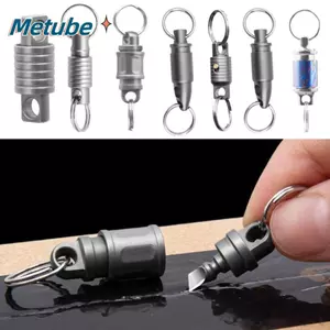 Móc khóa hợp kim titan METUBE, 360 siêu nhẹ° Móc khóa bằng đồng thau có thể xoay được, vòng chìa khóa ô tô di động Dụng cụ nhỏ ngoài trời