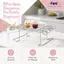 CQCJ Kem Nón Giá Đỡ, Giá Làm Mát Thiết Kế Có Thể Gập Lại Giá Nón Cupcake, Thép Không Gỉ Di Động 16 Lỗ Kệ Bảo Quản Giá Làm Bánh Cung Cấp Sử Dụng Nướng Bánh