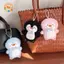 CANAMEK Hoạt Hình Dễ Thương Nơ Penguin Sang Trọng Móc Khóa Kawaii Chim Cánh Cụt Nhồi Bông Búp Bê Mặt Dây Chuyền Bapa Trang Trí Mặt Dây Chuyền Phụ Kiện Quà Tặng CSF
