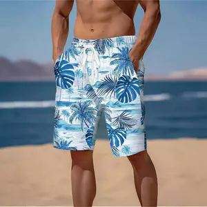 Họa Tiết Cây Cọ 3D In Unisex Mùa Hè Phong Cách Hawaii Thời Trang Quần Short Đi Biển Thoải Mái