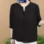 Áo sơ mi nữ màu trơn MAKY mùa hè V-Ne dài tay dáng rộng hàng đầu VN