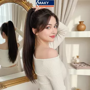 Kẹp tóc giả đuôi ngựa dài thẳng MAKY với chất liệu mềm có thiết kế kẹp phong cách mới dành cho nữ VN
