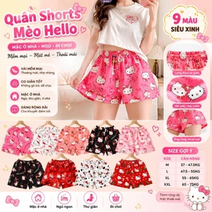 Nữ Hoạt Hình Pyjama Quần Short Mèo In Phòng Chờ Quần Short Mềm Mại Thoải Mái Mặc Nhà Mùa Hè