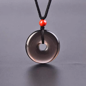 Ice Obsidian Khóa An Toàn Mặt Dây Chuyền Nam Nữ Vòng Cổ