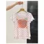 Milyfashion Dễ Thương Apple Star In Gạc Áo Thun Ngắn Tay Mùa Hè Vai Trước Slim-Fit Slimer Nhìn Giả Hai Mảnh Ngắn Top Y2K baby tee