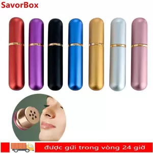 Ống hít hương liệu SAVORBOX, Ống hít mũi nhôm 5ml màu, Ống rỗng thay thế chất lượng cao cho tinh dầu