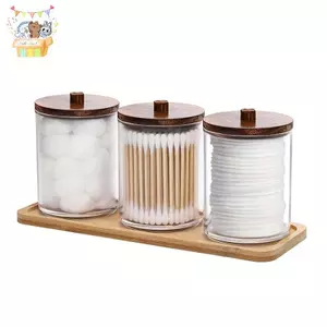 Hộp đựng mỹ phẩm trong suốt đa năng Cotton Buds Hộp đựng thuốc đánh răng Hộp đựng chống bụi Hộp đựng di động có thể nhìn thấy ELWW