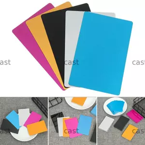 CAST 50 Cái / bộ Kim Loại Carte Nhôm Mịn Thẻ Tên Doanh Nghiệp