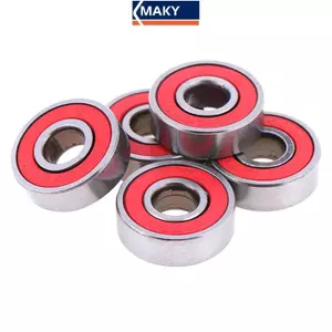 MAKY 5 Chiếc Đỏ ABEC-7 608RS Ván Trượt Con Lăn Kín Vòng Bi 8x22x7mm VN