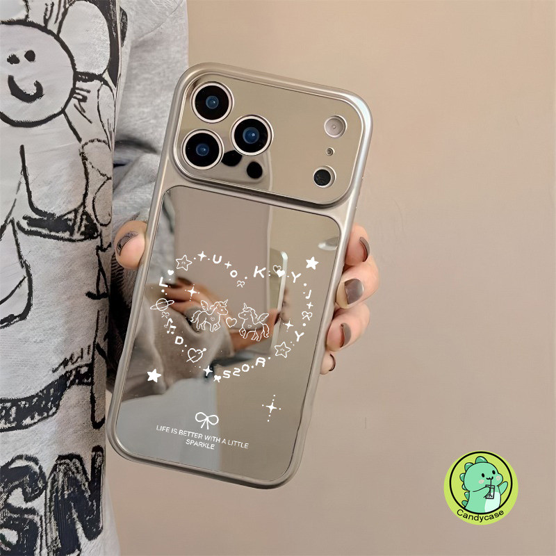 Ốp Điện Thoại Gương Kỳ Lân Thanh Lịch Cho Honor X9D X9C Smart X9B X9A X8D X8C X8B X8A X7D X7C X7B X7A X7 X6D X6S X6C X6B X6A X6 5G 4G Vỏ Mềm Chống Sốc Hoạt Hình Dễ Thương