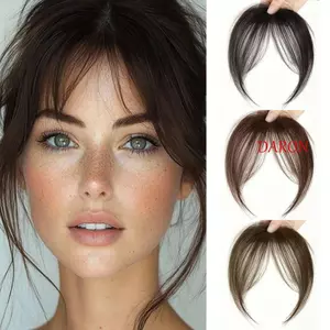DARON Tóc Giả Giữa Phần Nổ, Kẹp Tổng Hợp Bằng Tiếng Pháp xiên Nổ, Tóc Vô Hình Liền Mạch Tự Nhiên Tám Xương Rồng Nổ Cho Nữ