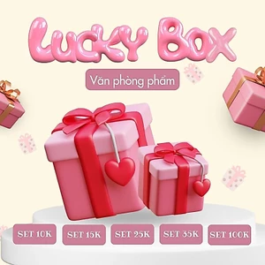 Hộp cam bí ẩn - Hộp quà may mắn kẹp tóc, sticker , charm , phát sáng văn phòng phẩm