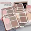 Ngọt Ngào Bạc hà Bốn Màu Đường Viền Bảng Độ Bóng Cao Blush Mặt Sáng Mờ Mũi Bóng Mắt Đế Ngọc Trai Fine Fl26062602