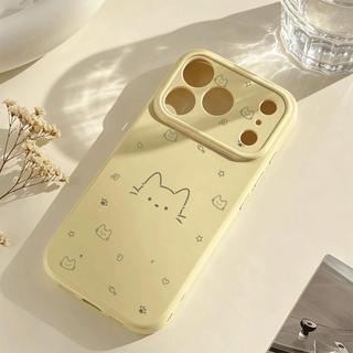 Ốp lưng mèo nét đơn in toàn nền phù hợp với iPhone17promax 16/15/14/13/12