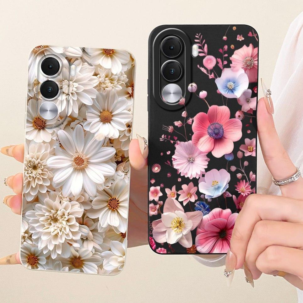 Ốp Lưng Cho Realme C100i C100X RMX5366 RMX5377 Ốp Lưng Silicon Mềm Ốp Lưng Hoa Bướm Nơ Họa Tiết Anh Đào Vỏ Điện Thoại