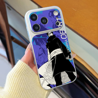 Uchiha Madara & Obito ỐP đIệN ThoạI Cho IPhone 17/16/PRO Max/15PLUS/14/13/12/11Mạ kim loại kết hợp dán bề mặt da