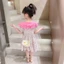 ✿ Bé Gái Hàn Quốc Tương Phản Peter Pan Cổ Hoa Bánh Đầm Puff Tay Trẻ Em Mùa Hè Ngọt Ngào Sundress