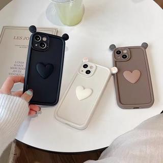 Ốp Điện Thoại Trái Tim Tình Yêu 3D Dễ Thương Cho IPhone 17 16 15 14 13 12 11 Pro Max Plus 16E Silicon Mềm Thời Trang Hàn Quốc Màu Kẹo Sáng Tạo