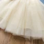 ✿ Bé Gái Denim Áo Tulle Chắp Vá Đầm Peter Pan Cổ Áo Chấm Bi Nơ Mềm Mại Trẻ Em Đầm Công Chúa