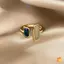 Đá Opal Thời Trang Vintage Cưới Mở Có Thể Điều Chỉnh Tem Nhẫn Bạc Cho Nữ Trang Sức Mới