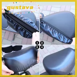 Vỏ đệm GUSTAVA, Vỏ bọc ghế xe điện đa năng bằng da, Bảo vệ xe điện màu đen