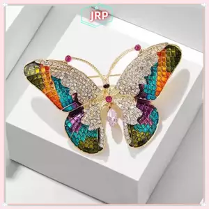 JRP Thời Trang Bướm Thổ Cẩm Dành Cho Nữ Bé Gái Nhiều Màu Sắc Bướm Chân Tiệc Cưới Trang Sức Quần Áo Hàng Ngày Phụ Kiện Quà Tặng JRP