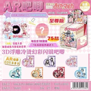 Puella Magi Madoka Magica 75mm Hộp mù Pin Huy hiệu có thẻ nhân vật Anime Hàng hóa