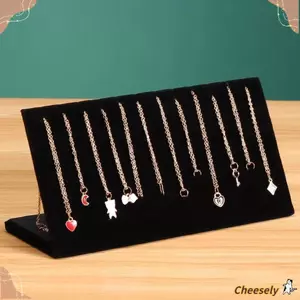 Giá đỡ trưng bày vòng cổ CHEESELY, Giá đỡ bông tai sang trọng dung tích lớn, Giá đựng đồ trang sức bền hình chữ L đa chức năng