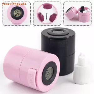 FAVORITEGOODS 1 Cái Bình Chứa Keo Lông Mi, Nhiệt Độ Nhựa Độ Ẩm Hiển Thị Kỹ Thuật Số Hộp Dính, Lọ Dính Mi Chống Rò Rỉ Di Động