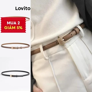 Lovito Phụ kiện đai kim loại Thắt lưng cơ bản cho nữ L60AD099