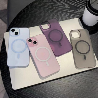 Từ Tính Màu Lớn Mỏng Qua Siêu Mỏng Chống Rơi Điện Thoại Mặt Sau Ống Thích Hợp Cho IPhone 16 11 12 13 14 15 PRO MAX 15 14 Plus