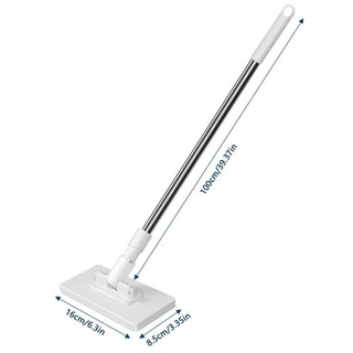 Cây lau nhà rảnh tay JOYFULLIFE, 360° Cây lau bụi kẹp đầu xoay, với 3 loại vải có thể tái sử dụng Kẹp lau nhà tự động Làm sạch sàn
