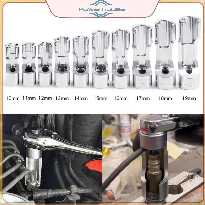 POWER Injector Dòng Nhiên Liệu Ổ Cắm Cờ Lê 10mm-19mm Mở Ống Dầu Loại Bỏ Tay Áo Union Đai Ốc Ổ Cắm Adapter Dụng Cụ Cầm Tay.