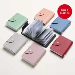 Đơn Giản Nhỏ 24 Khe Cắm Thẻ Tinh Tế Đựng Thẻ Ví Đựng Tiền Xu Nhẹ Mỏng Thẻ Ngân Hàng Thẻ Tín Dụng Túi Bảo Quản - FE123