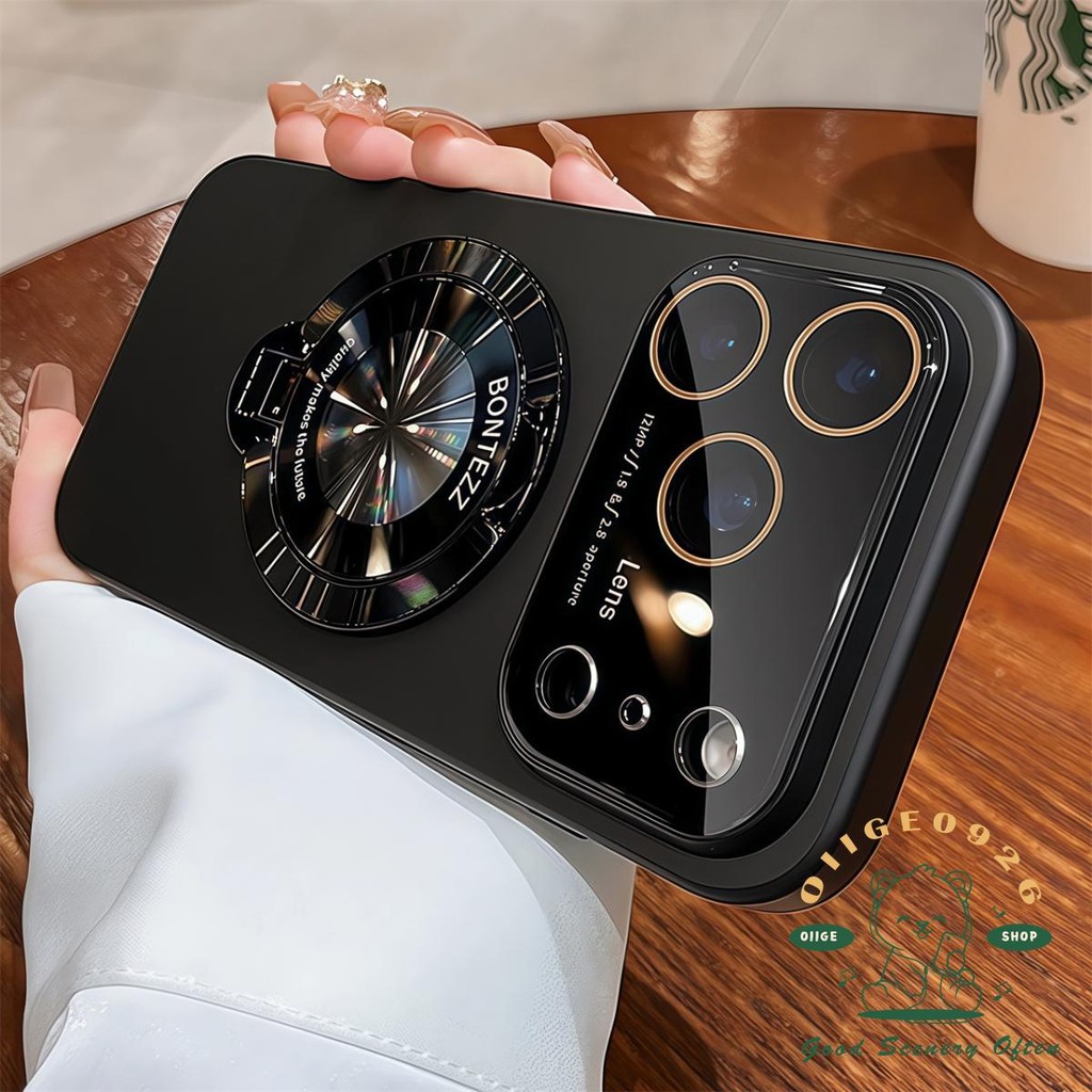 【 Ốp lưng iPhone17 】 Giá đỡ cảm giác da lỏng siêu mỏng Vỏ điện thoại từ tính iPhone 17 Pro Max 16 15 14 13 12 11 cho vỏ iPhone Vỏ cứng PC chống sốc