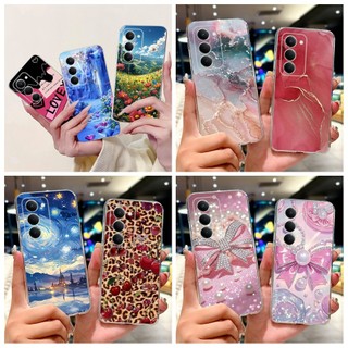 Mới Dành Cho Xiaomi Redmi 15 5G 2025 Vỏ 25057RN09E Hoa Đẹp Đá Cẩm Thạch Silicon Mềm Ốp Lưng Điện Thoại Redmi15 5G 169MM
