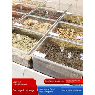 🔥 trong suốt 🔥 Siêu Thị Hộp Trưng Bày Thực Phẩm 2025 Kẹo và ngũ cốc có hàng sẵn hộp đồ ăn nhẹ Hộp trưng bày kệ hộp trái cây sấy khô hộp kẹo hộp thực phẩm số lượng lớn ♙Hộp đựng thực phẩm số lượng lớn siêu thị Acrylic dày chống bụi♪